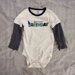 Carter’s baby my first birthday bodysuit . Size 18 months.
